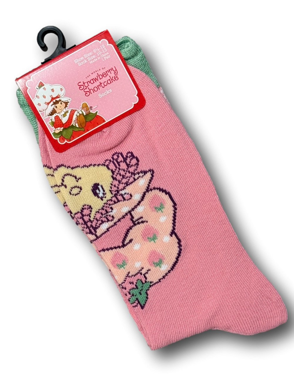3/$20 Strawberry Shortcake & Ladybugs Funny Novelty Crew Socks - NWT - Picture 3 of 3